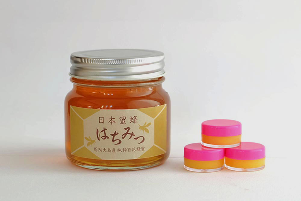 日本蜜蜂 はちみつ300ｇと蜜蝋クリームのセット | 周防大島 日本蜜蜂